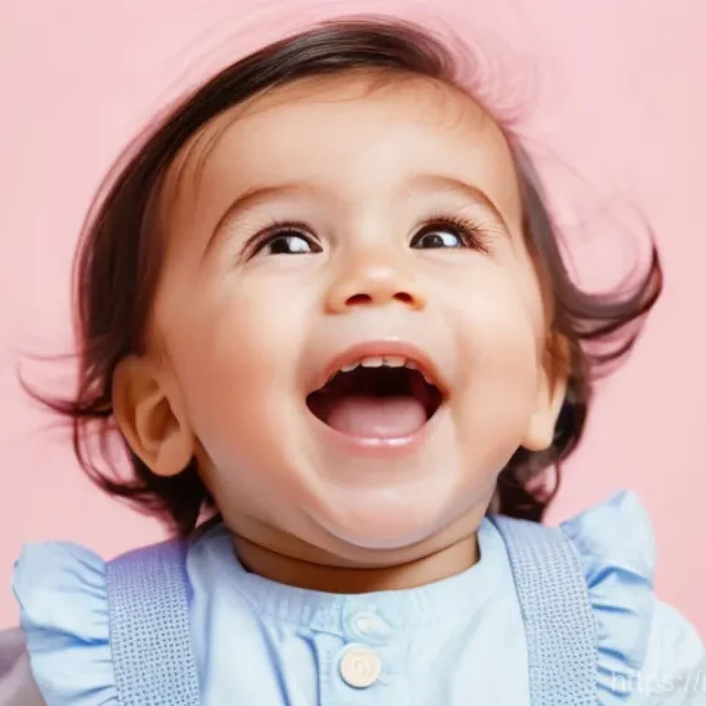 유아용 가죽 장갑 - **A joyful toddler, around