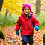 아동용 등산복 추천 - **Prompt 1: Autumn Forest Explorer**
"A cheerful child, approximately 7 years old, actively expl...