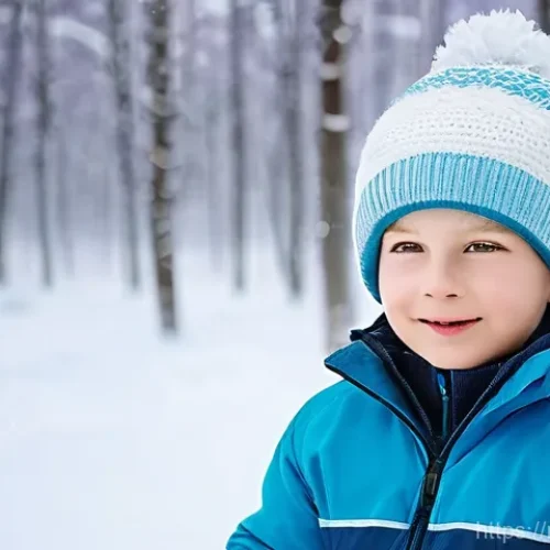 아이들의 방한 점퍼 스타일 - **Prompt 1: Active Winter Play with Advanced Insulation**
    "A cheerful 8-year-old boy, full of en...